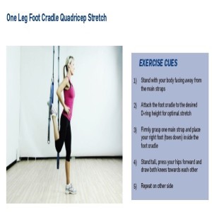 The Human Trainer One Leg Quad Stretch builds balance and flexibility to help prevent injuries.